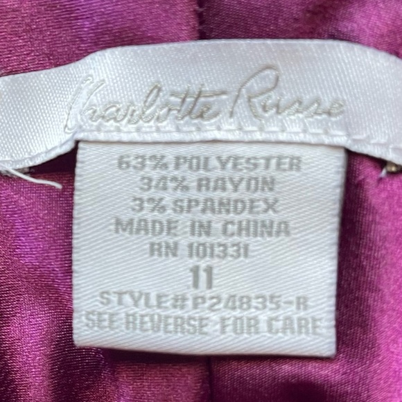 Charlotte Russe Black Mid Rise Flared Leg Dress Pants Juniors 11 - Picture 3 of 8